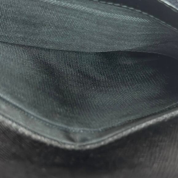 Prada Saffiano Black Leather Flap Continental Long Wallet with Chain - Picture 9 of 11